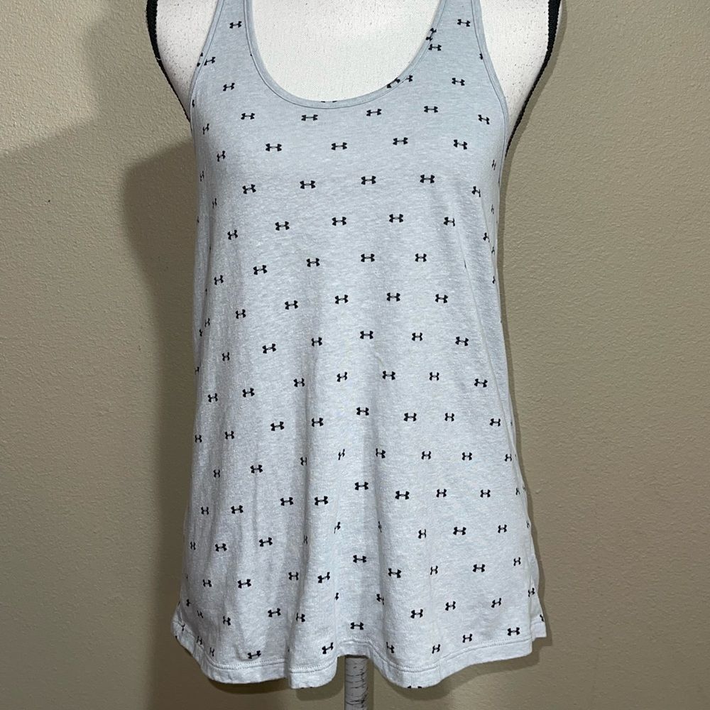 💜 Under armour charged logo racerback tank top